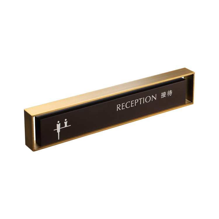 Modern Design Luxury Metal Aluminum Alloy Reception Sign