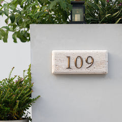 280mm X 120mm Limestone Address Number Signage