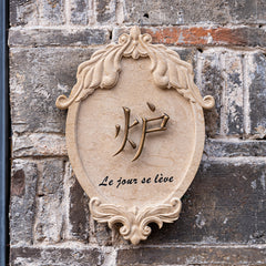 Refined Craftsmanship Personalized Limestone and Brass Signs