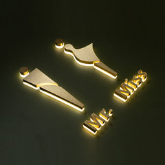 Luxury Custom LED Restroom Sign