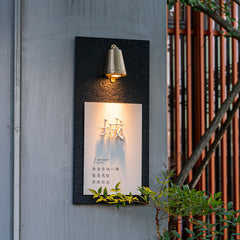 Unique Customized Brass and Stone Door LED Sign for Sophisticated Interiors