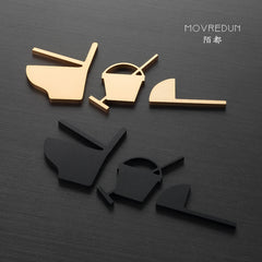 Exclusive Personalized Simple Metal Toilet Sign