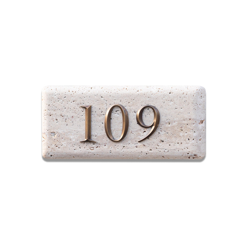 280mm X 120mm Limestone Address Number Signage