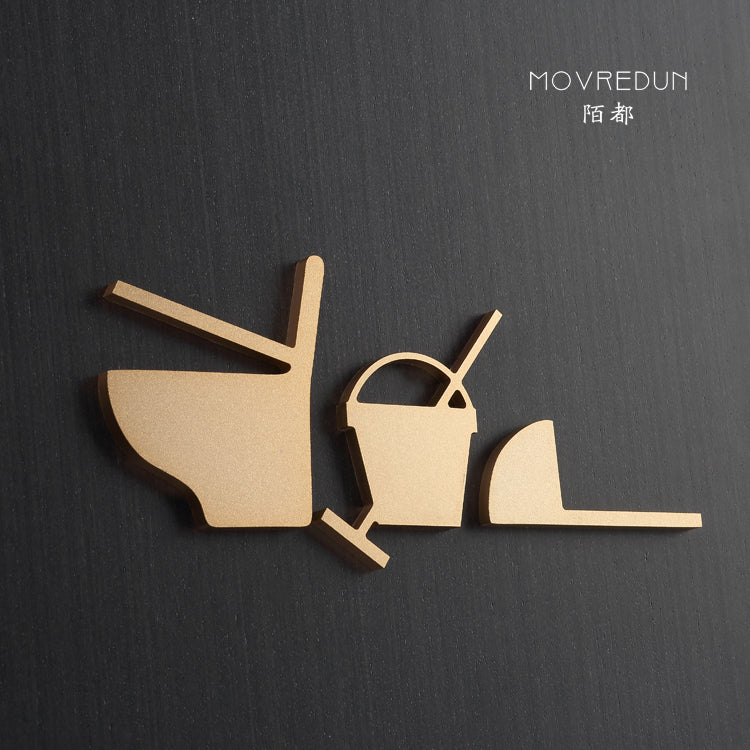 Exclusive Personalized Simple Metal Toilet Sign